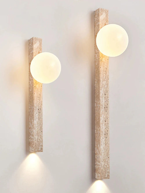 Longue applique LED rétro pierre chambre lampe de chevet Style crème éclairage d'ambiance pour escalier salon décoration de la maison