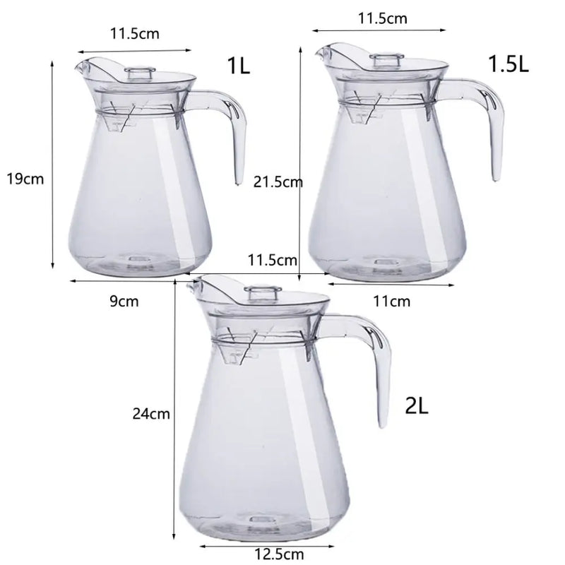carafe acrylique bec canard resistante chaleur 1 2l