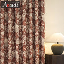 Rideau occultant motif feuillage pour chambre salon