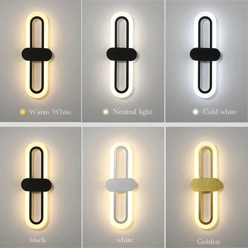 applique murale led pour décoration de maison acrylique