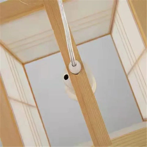 suspension en bois style japonais pour décoration intérieure - vue 5 sur 6