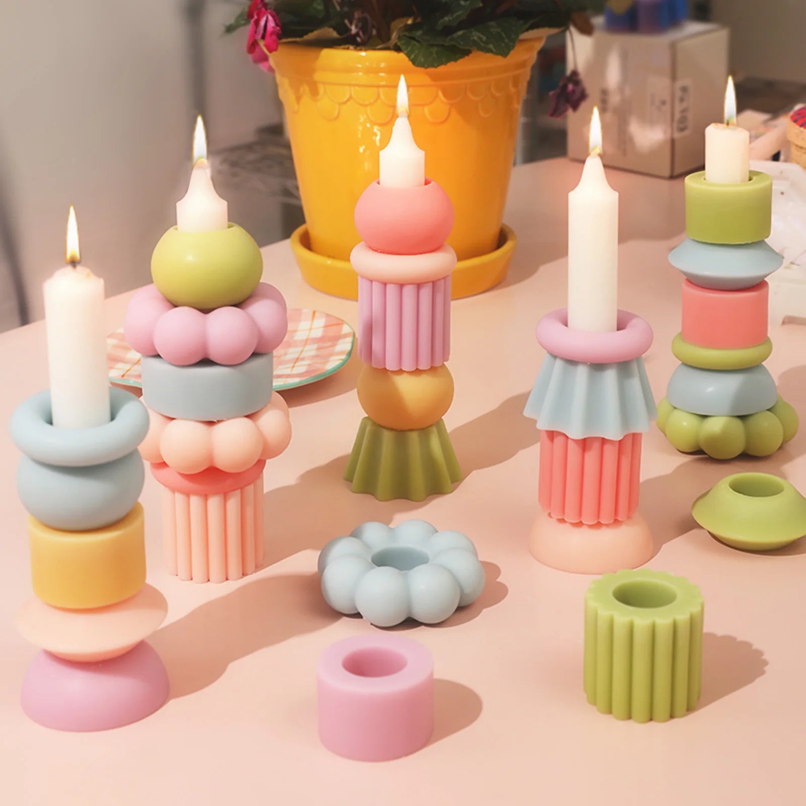 moule à bougie en silicone pour créations artisanales parfumées - vue 2 sur 16