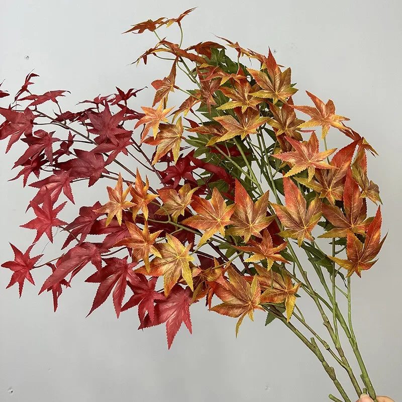 plantes artificielles en soie décoratives feuillage d'érable pour intérieur - vue 6 sur 10