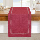 Chemin de table lin motif ajouré moderne chic