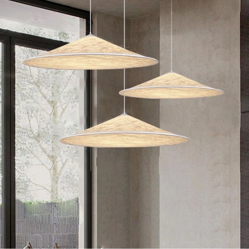 suspension en soie nordique moderne led luminaire suspendu en tissu - vue 3 sur 9