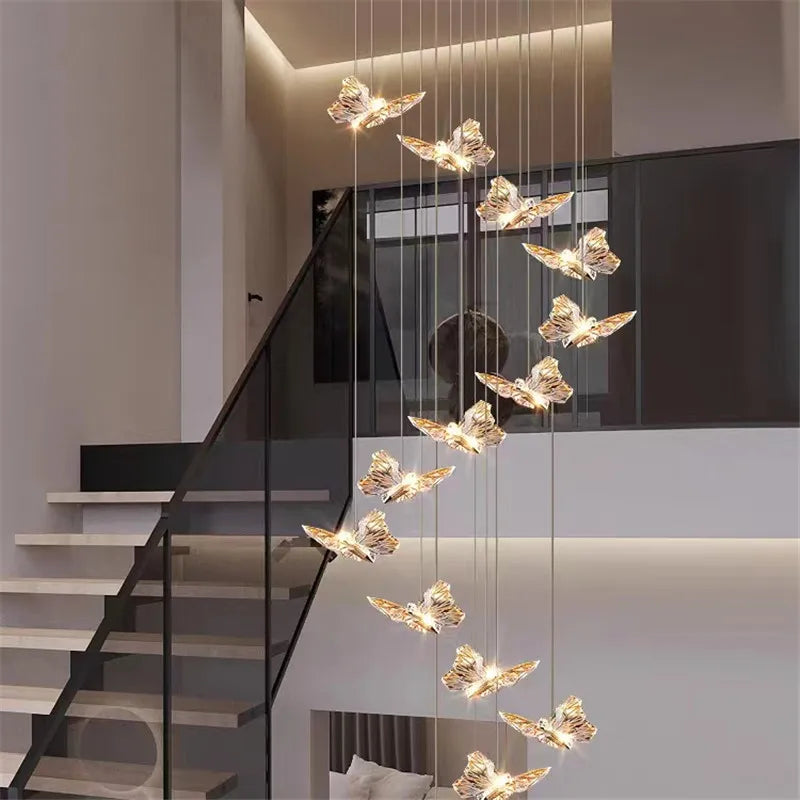 suspension en cristal nordique à led pour décoration moderne