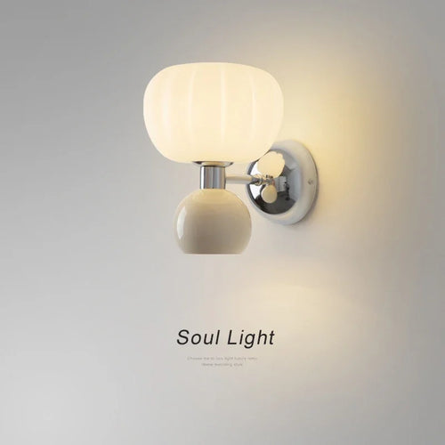 Applique murale LED modernes crème brise citrouille appliques G9 ampoule pour chambre chevets étude salon couloir salle à manger éclairage