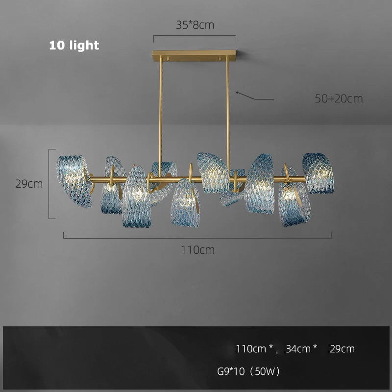 lustre en verre cristal LED pour un éclairage élégant - vue 16 sur 21