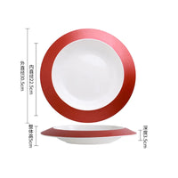 Assiette creuse en céramique style restaurant pour pâtes