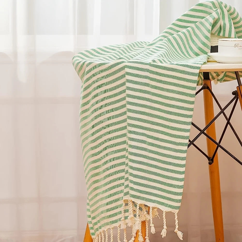 Serviette de plage turque coton tisse style boheme - vue 3 sur 6