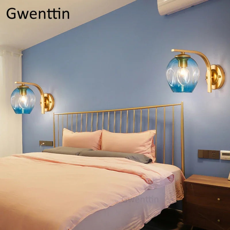 applique murale en verre teinté moderne à bulles pour décoration intérieure - vue 3 sur 15