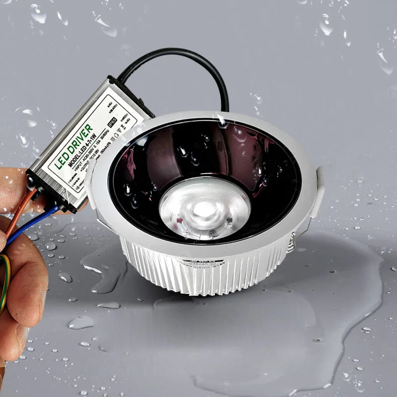 Downlight impermeável IP65LED, umidade e névoa, cozinha banheiro e vaso sanitário holofotes, beirais ao ar livre, AC 220V, 30W, - vue 3 sur 6