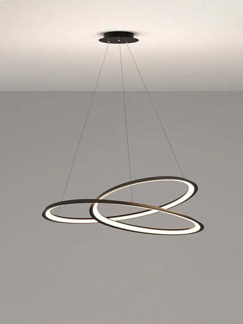 Living Room Chandelier Simple And Creative Ring Lamp Modern Lamp Bar Table Lamp Nordic Light Luxury Hall Ceiling Chandelier - vue 4 sur 7