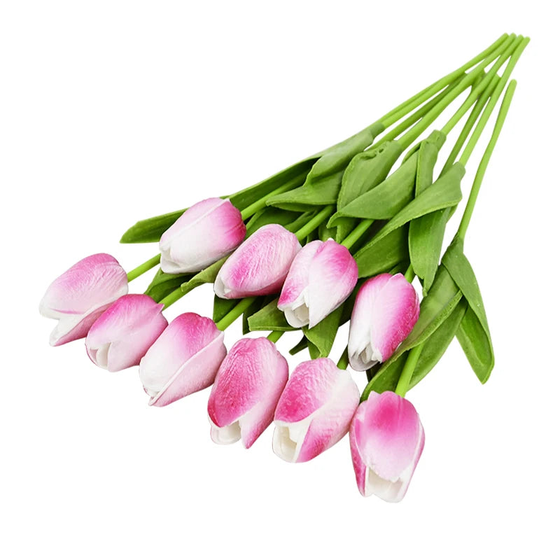 lot de 10 tulipes artificielles pour décoration de mariage et jardin - vue 33 sur 33