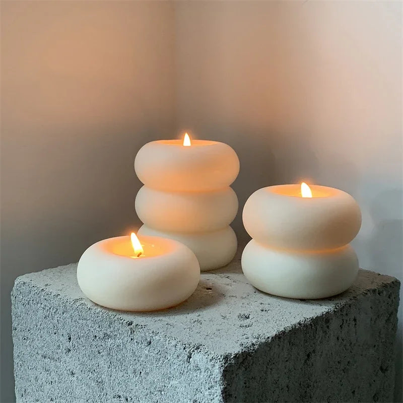 bougies d'aromathérapie créatives en forme de beignets décoratives - vue 4 sur 10