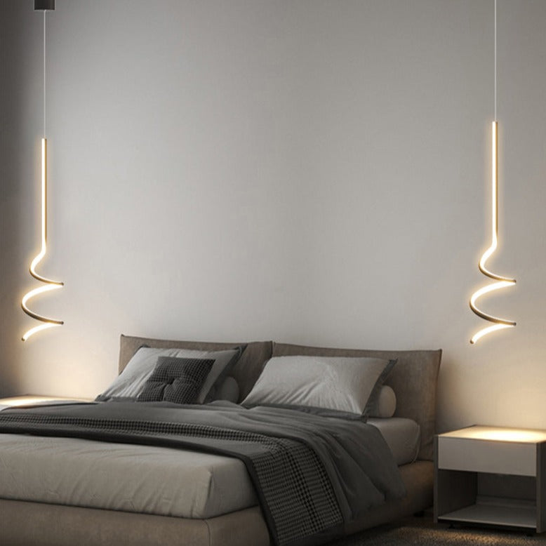 Suspension design LED minimaliste ondulé Polino - vue 5 sur 9