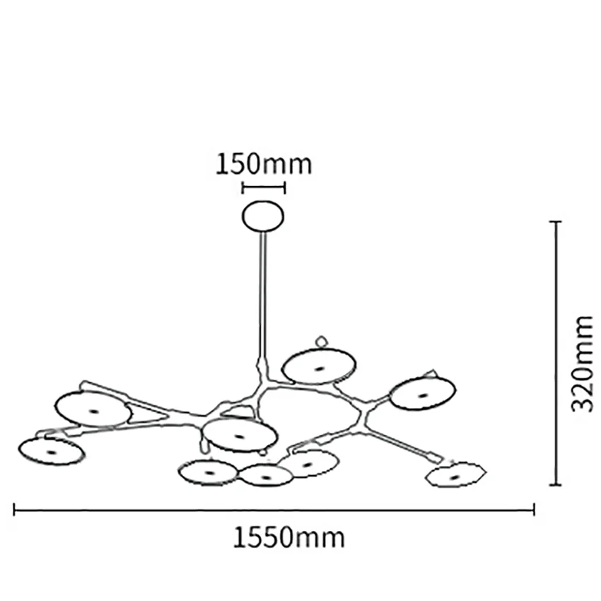 lustre moléculaire sandyha luminaire suspendu soffitto - vue 6 sur 6