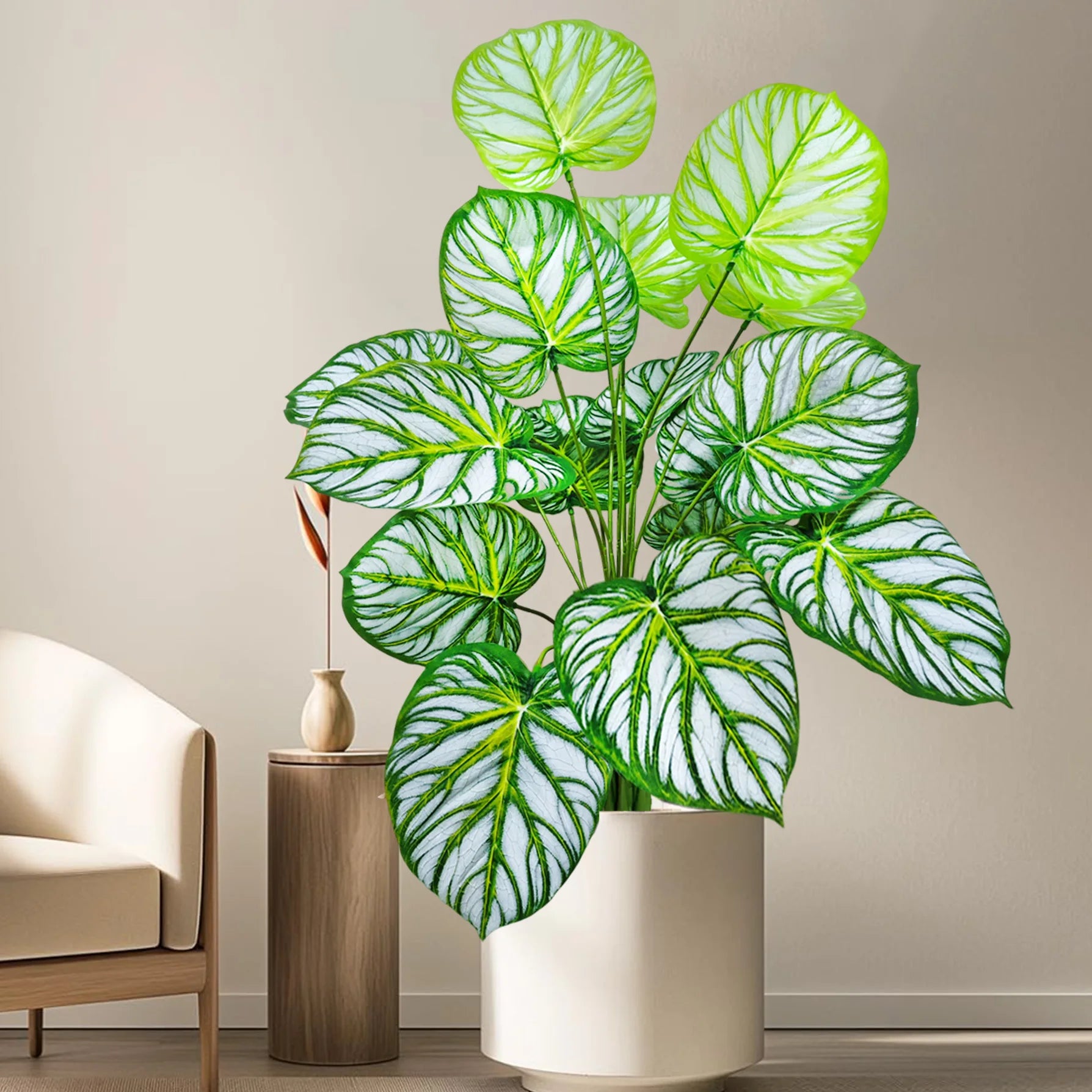 plante artificielle en pot feuille de pommier pour décoration intérieure - vue 11 sur 17