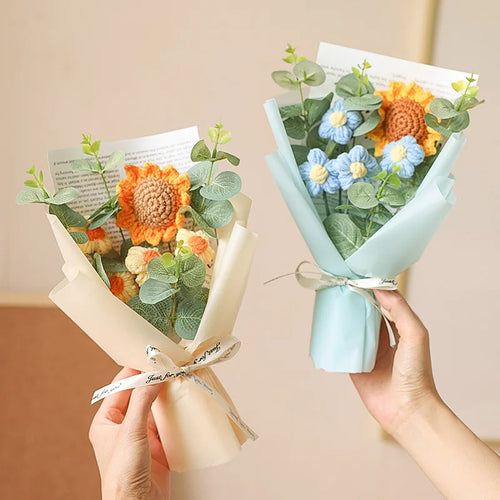 bouquet de tournesols au crochet fait main pour cadeaux et décorations