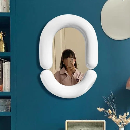 miroir mural ovale décoratif style nordique pour chambre - vue 15 sur 15