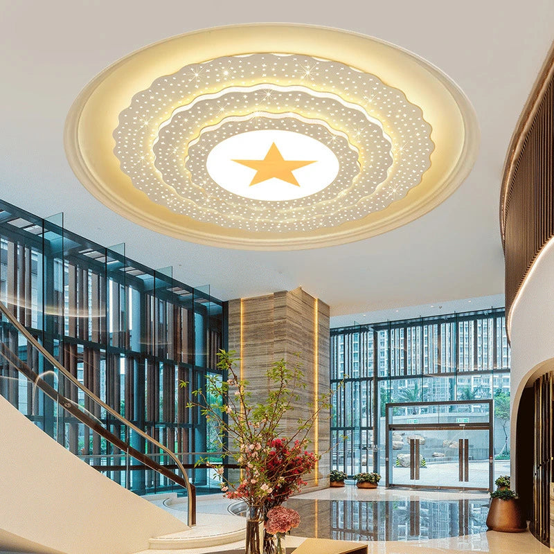 plafonnier led simple design moderne luminaire décoratif personnalisable - vue 6 sur 9