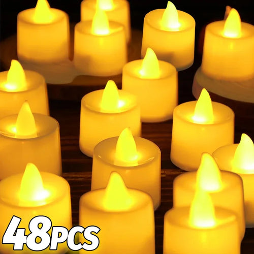bougies led sans flamme décoration fête mariage noël en forme de cœur - vue 2 sur 14