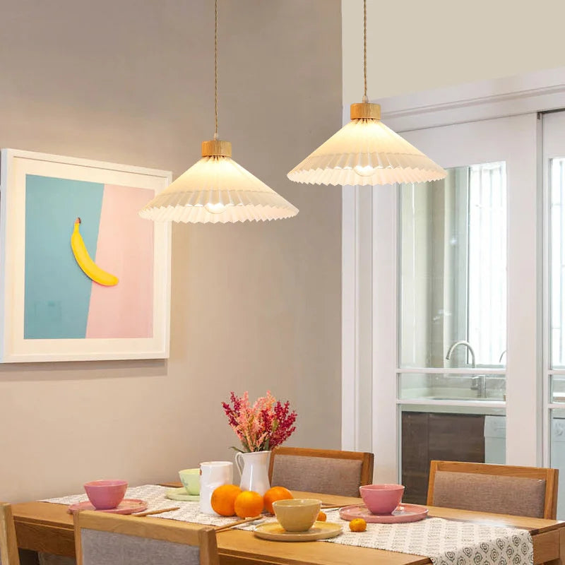 lustre suspendu moderne en bois pour décoration - vue 2 sur 10