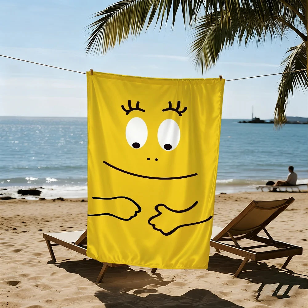 Serviette de plage barbapapa motif cartoon séchage rapide - vue 5 sur 7