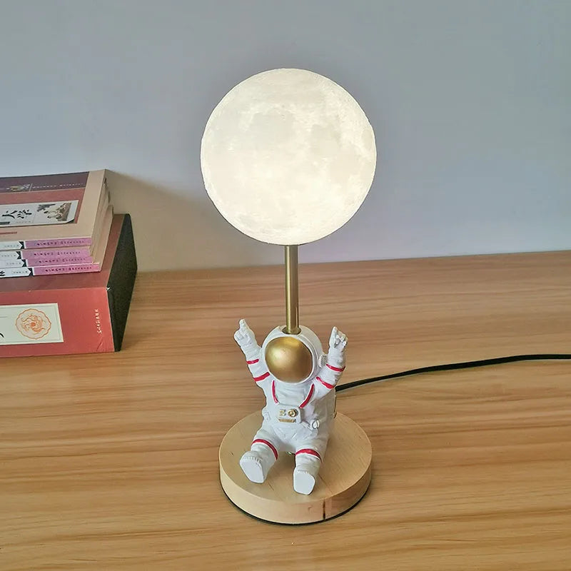 Creative 3D lune lampe de Table technologie mode atmosphère lampe chambre d'enfants étudiant lampe chambre étude lampe décorative - vue 9 sur 12
