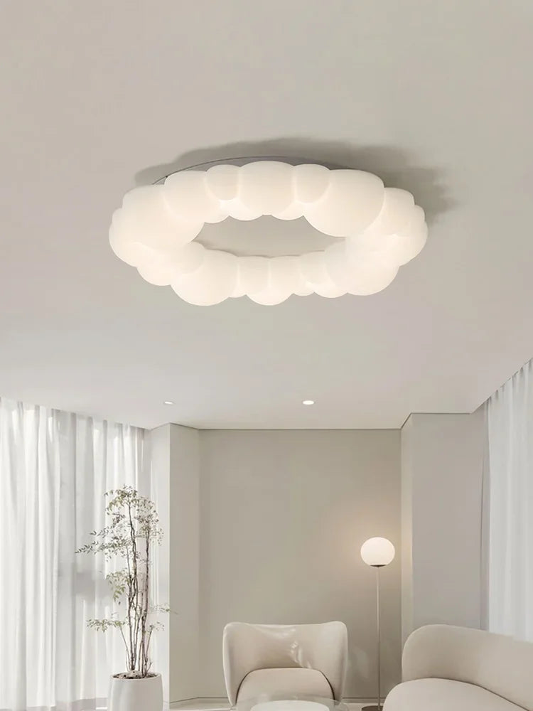Nordic Living Room Pendant Lamp Modern Simple Atmosphere Cream Wind Lamp Decoration Bubble Restaurant Lamp Master Bedroom Lamps - vue 2 sur 12