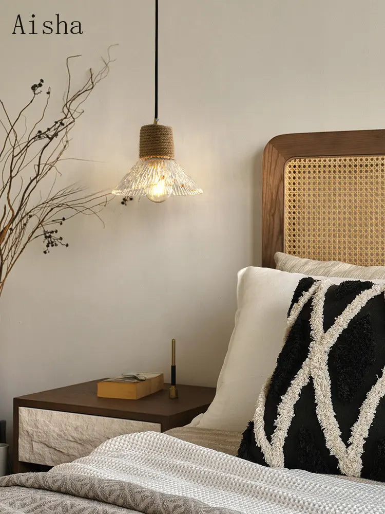lustre nordique japonais trois têtes design créatif intérieur suspendu - vue 5 sur 13