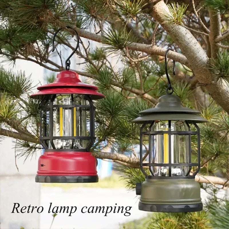 lampe de camping rétro rechargeable et étanche pour extérieur - vue 6 sur 9