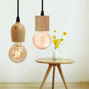 suspension bois rétro industrielle pour décoration maison