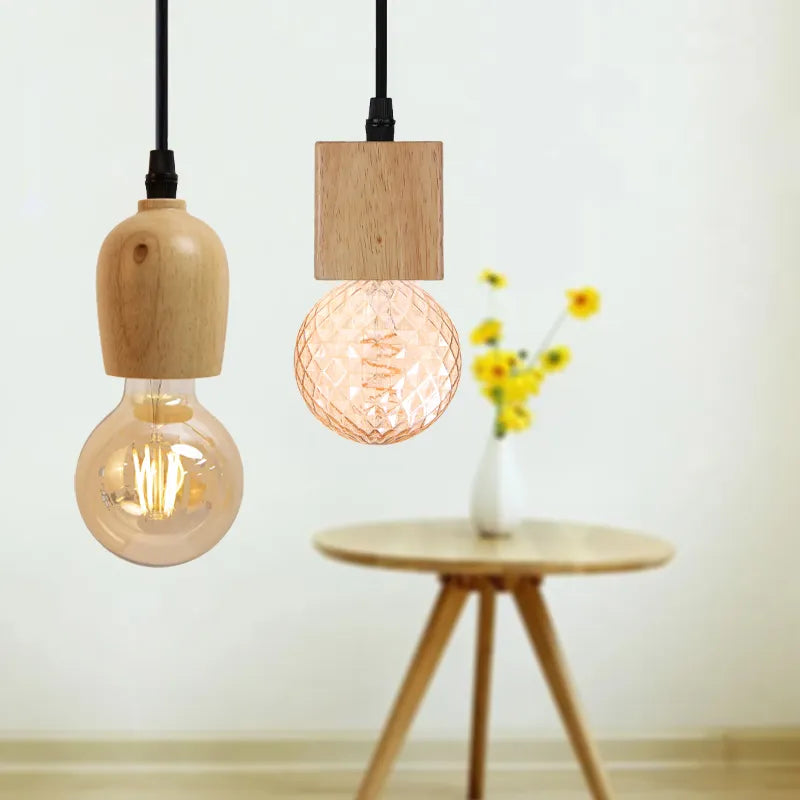 suspension bois rétro industrielle pour décoration maison - vue 11 sur 10