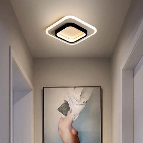 Moderne Led allée lumière plafonniers vestiaire couloir balcon Foyer plafonnier acrylique décoration maison lustre Luminaire - vue 5 sur 26