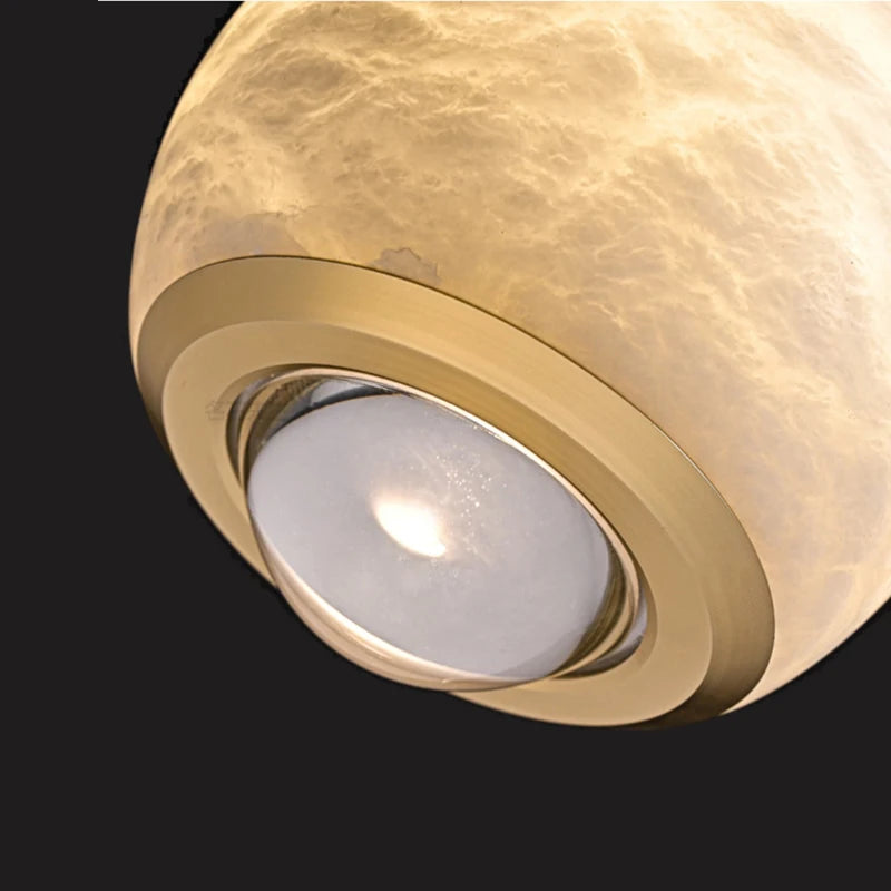 Suspension LED en marbre naturel espagnol - vue 7 sur 6