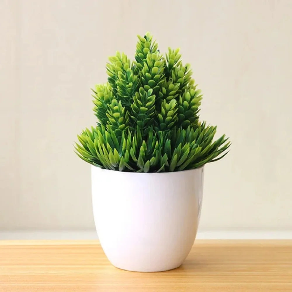 bonsaï plantes artificielles vertes décoration fête mariage et bureau - vue 4 sur 14