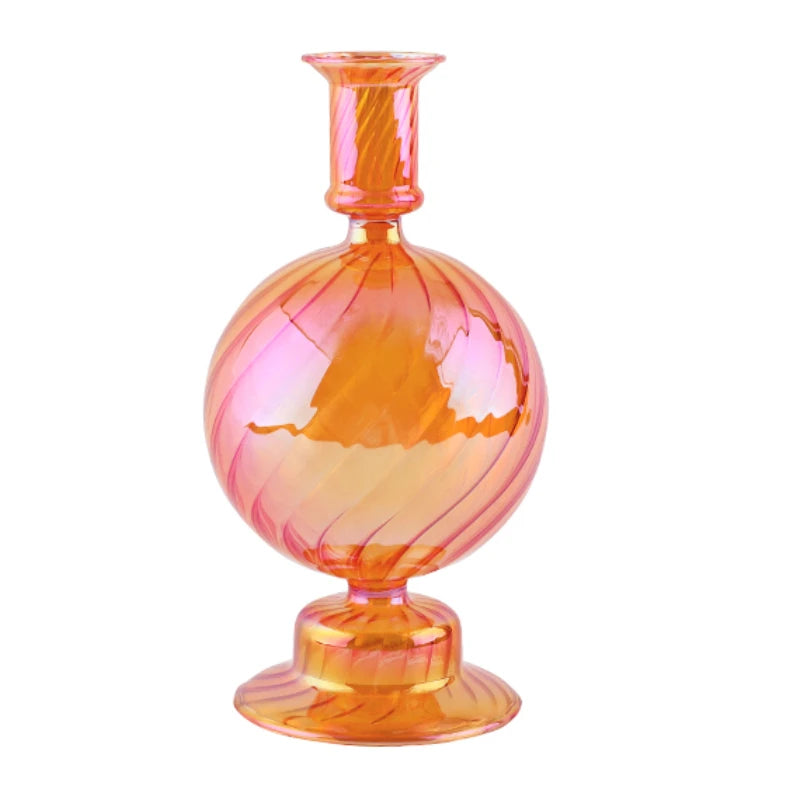 bougeoirs rétro coniques haut en verre pour décoration - vue 26 sur 32