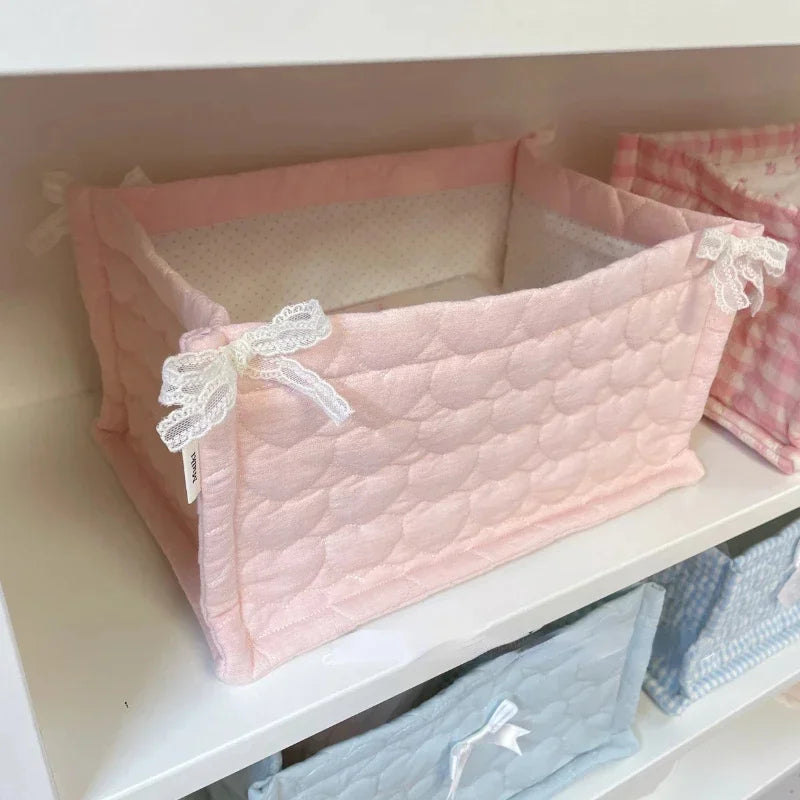 panier de rangement carré mignon pour décoration maison - vue 6 sur 13