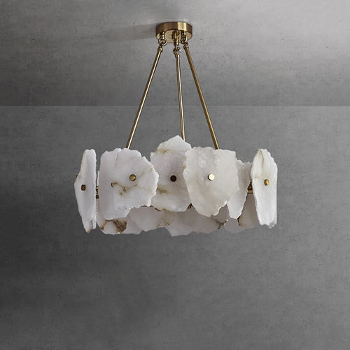 lustre en marbre naturel de luxe led pour bar et restaurant