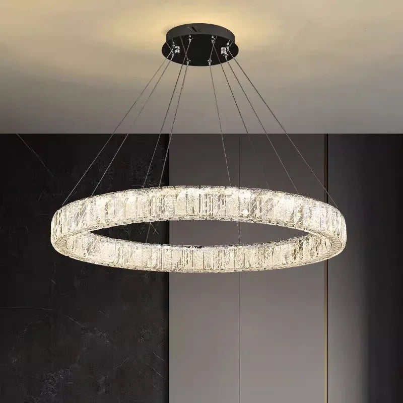 Lustre design cristal nordique pour salle à manger éclairage intérieur - vue 5 sur 9