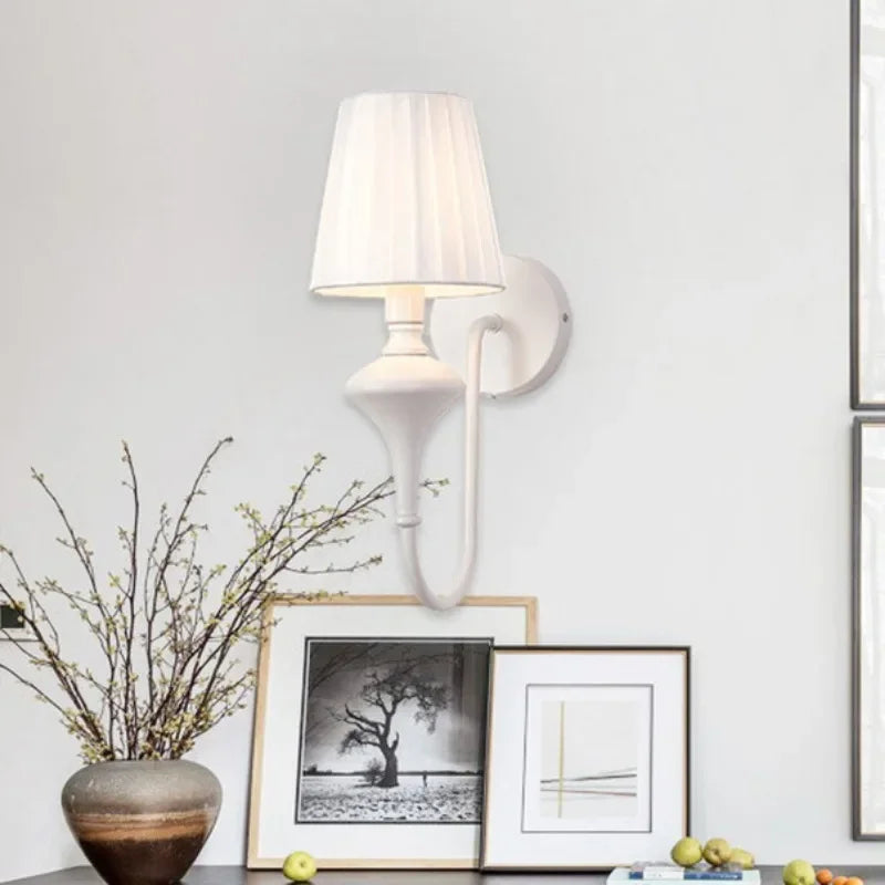 lampe de chevet nordique en fer forgé avec applique murale simple - vue 3 sur 6