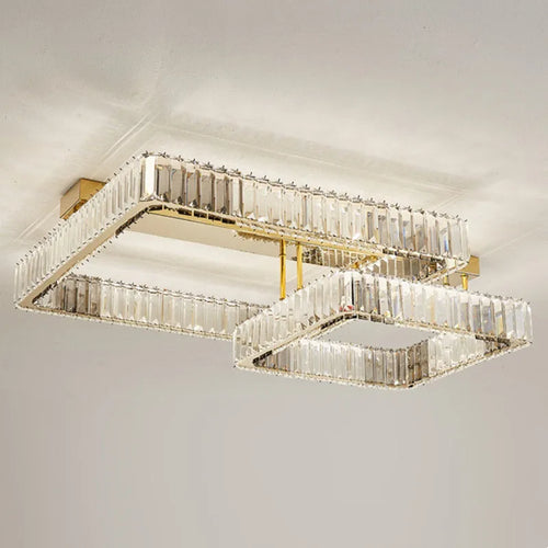 Plafonniers Led modernes à intensité variable pour salon Lustre cristal plafonnier chambre luxe plafonniers luminaires - vue 3 sur 11