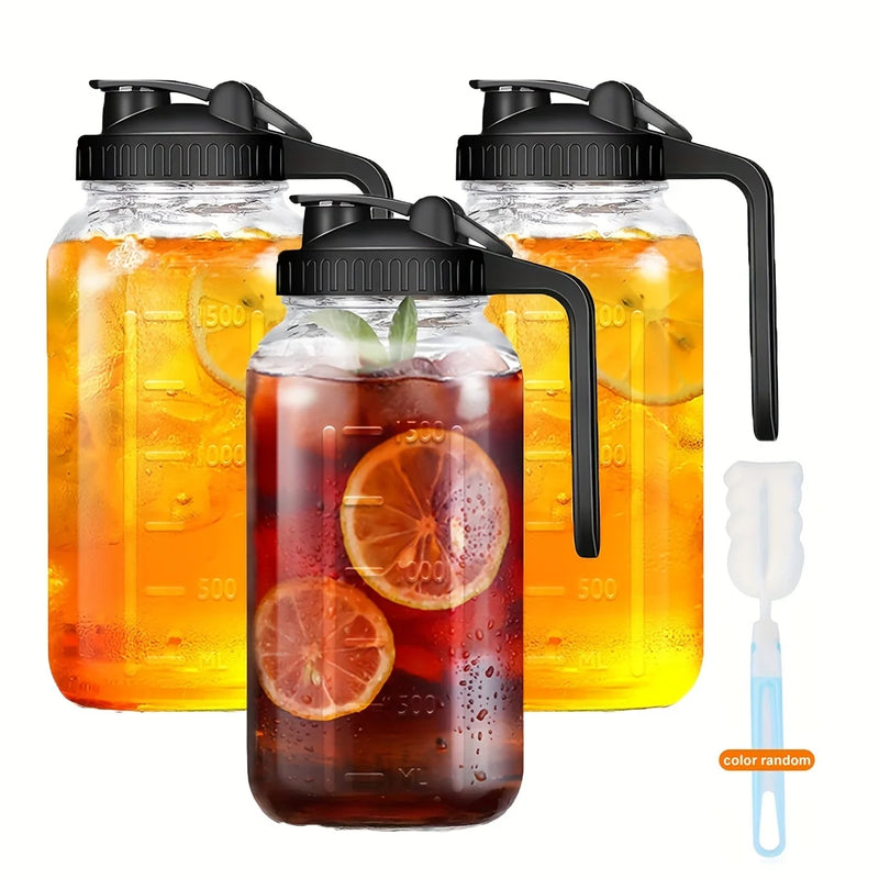 Carafe eau verre 19l avec poignée et couvercle