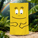 serviette de plage barbapapa motif cartoon sechage rapide