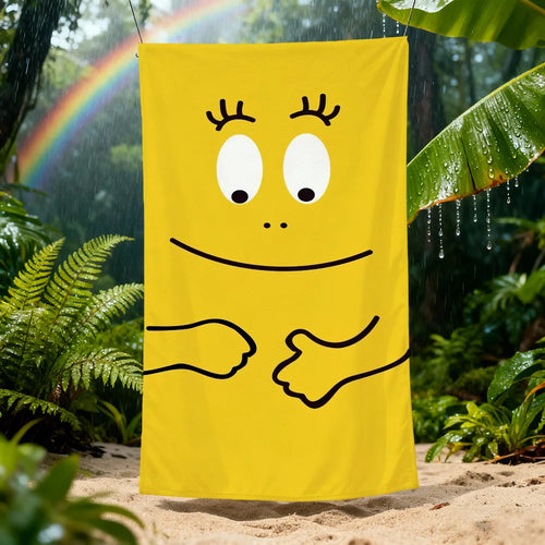 Serviette de plage barbapapa motif cartoon séchage rapide - vue 5 sur 7