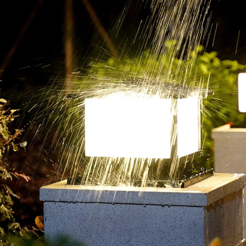 colonne lumineuse solaire à led avec télécommande pour extérieur - vue 5 sur 8