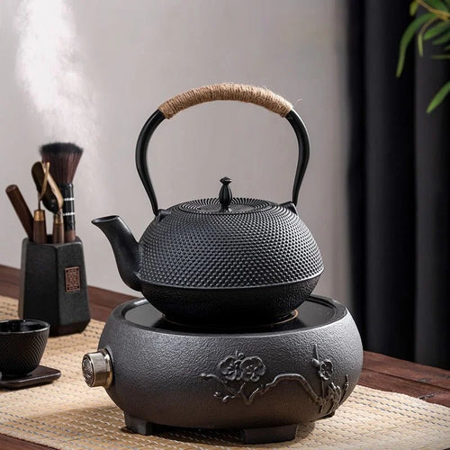 bouilloire fonte style kung fu chinois avec filtre