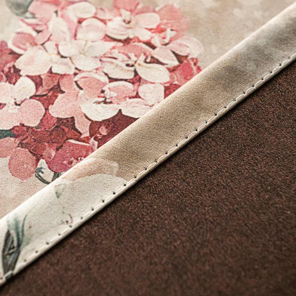 Rideau occultant floral moderne pour salon chambre fenetre - vue 8 sur 8
