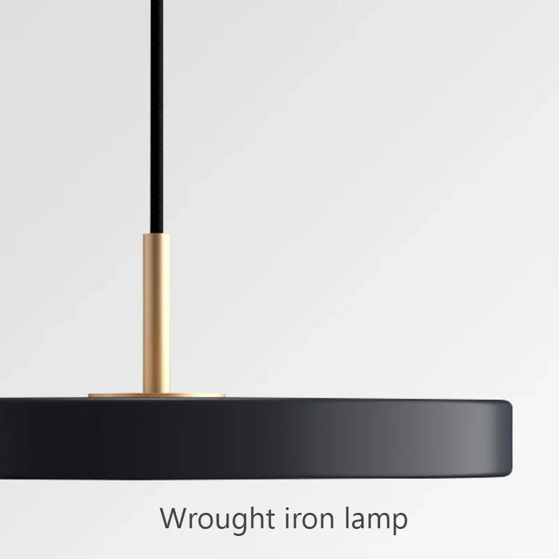 Suspension LED moderne avec disque d'étude - vue 7 sur 12